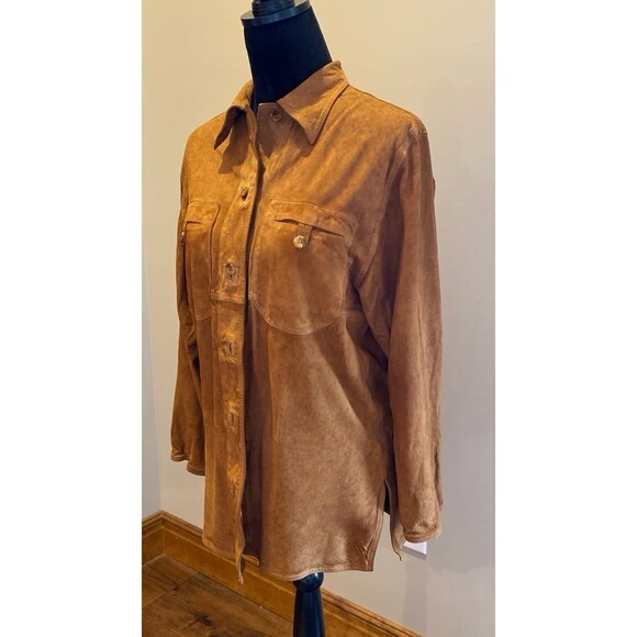 Reversable Womens Jacket ? Suede Brown & Cheetah Print other Side Sz ? Large - Picture 5 of 12